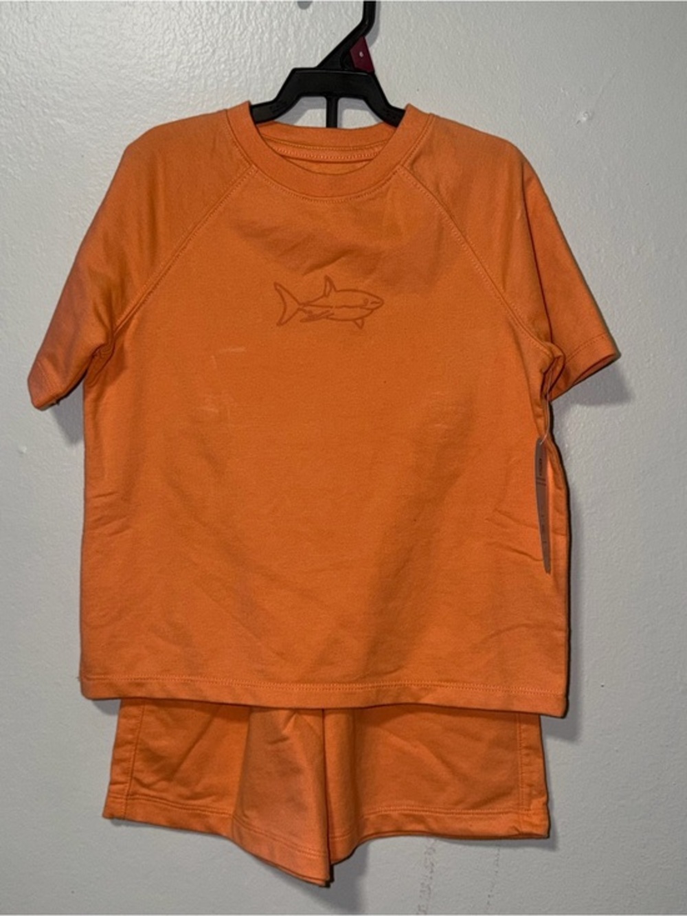 wonder nation Orange Kids Matching Tee & Shorts Set